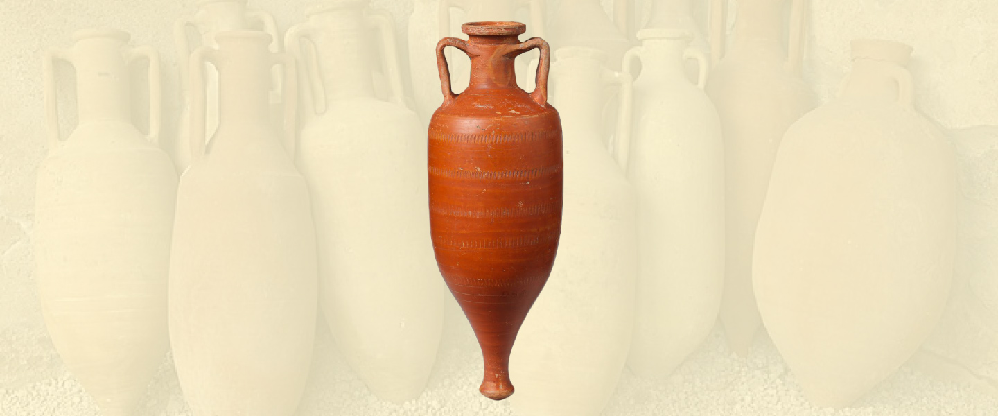 Roman amphorae which is longer, and more slender than the qvevri amphorae