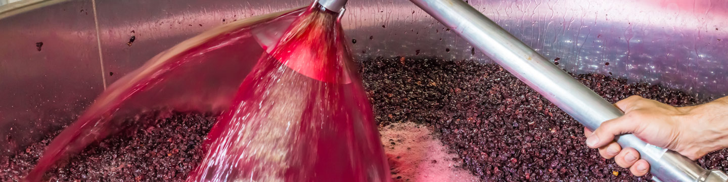 pumping over red wine